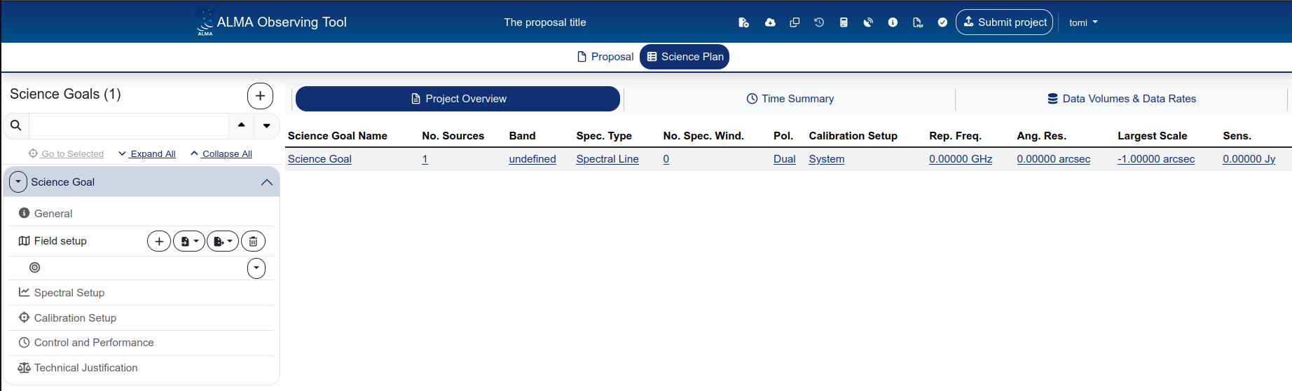 Science Plan sidebar