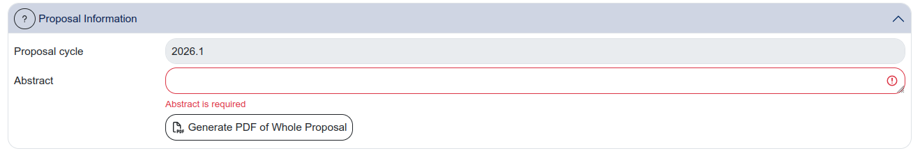 Proposal Information
