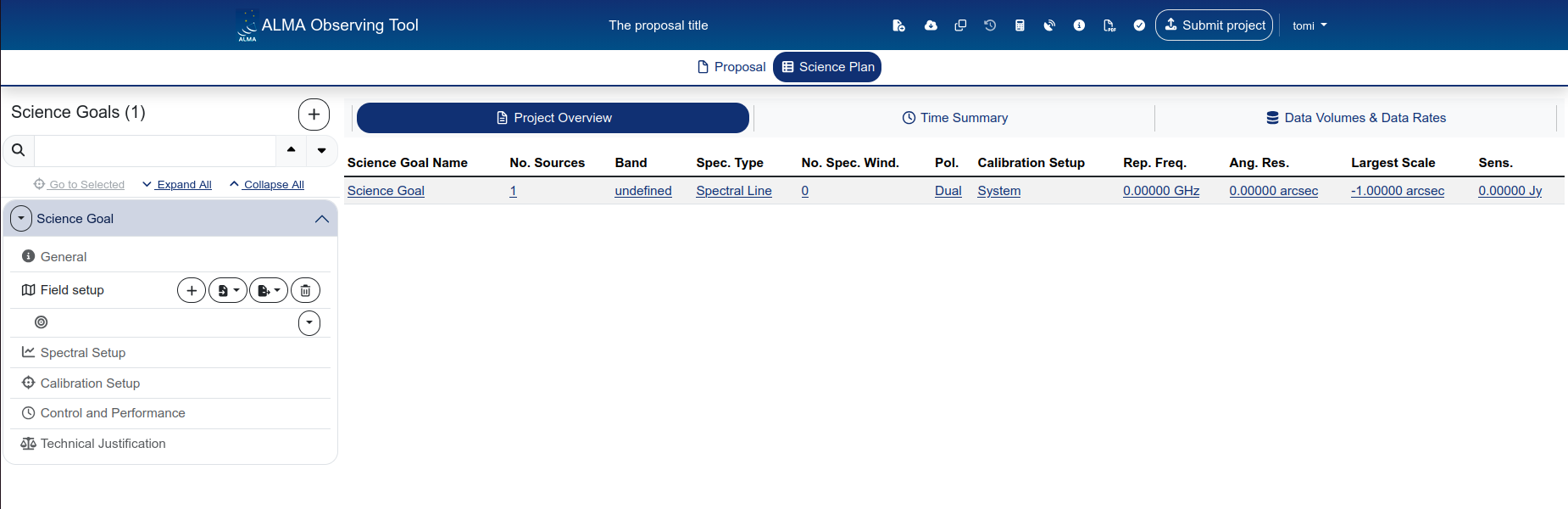 Science Plan — Project Overview