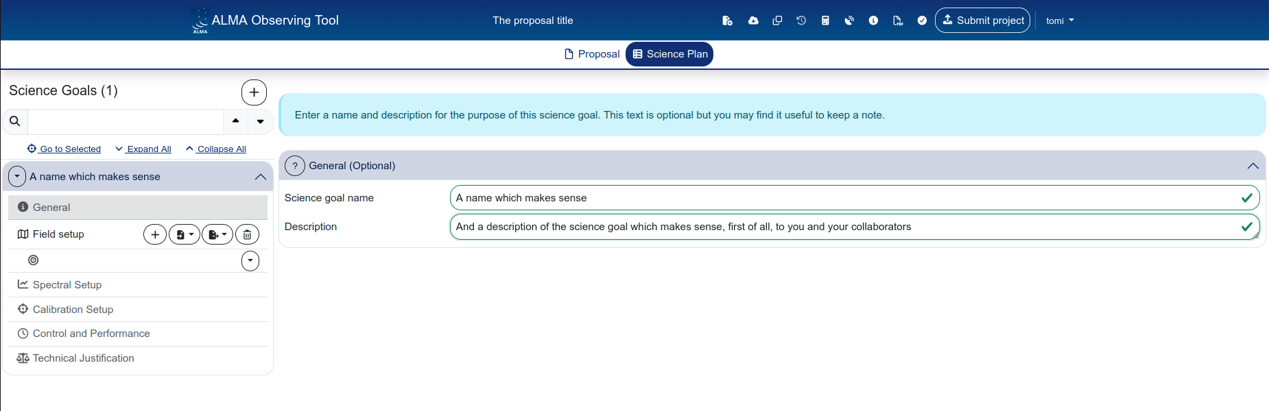 Science Plan — Project Overview